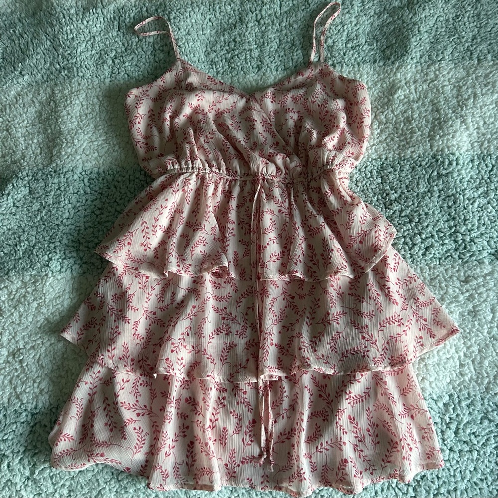 Trixxi Pink Ruffled Mini Dress